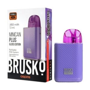 Многоразовая электронная система, (фиолетовый) Модель BRUSKO MINICAN PLUS GLOSS EDITION