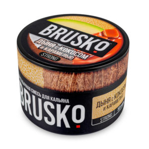 Бестабачная смесь для кальяна BRUSKO, 50 г, Дыня с кокосом и карамелью, Strong