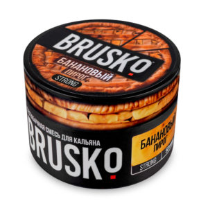 Бестабачная смесь для кальяна BRUSKO, 50 г, Банановый пирог, Strong