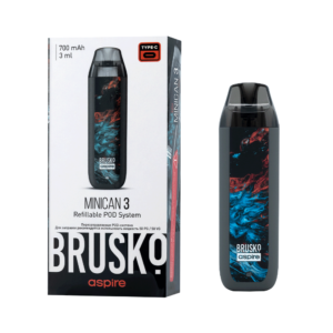 Многоразовая электронная система, (серый флюид) Модель BRUSKO MINICAN 3