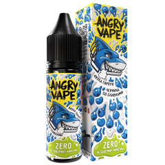 Жидкость ANGRY VAPE - АКУЛА ГАРПУН с ароматом черники со сливками, 30 мл. ZERO
