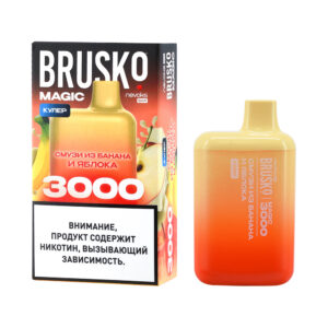 BRUSKO MAGIC 3000 с ароматом смузи из банана и яблока